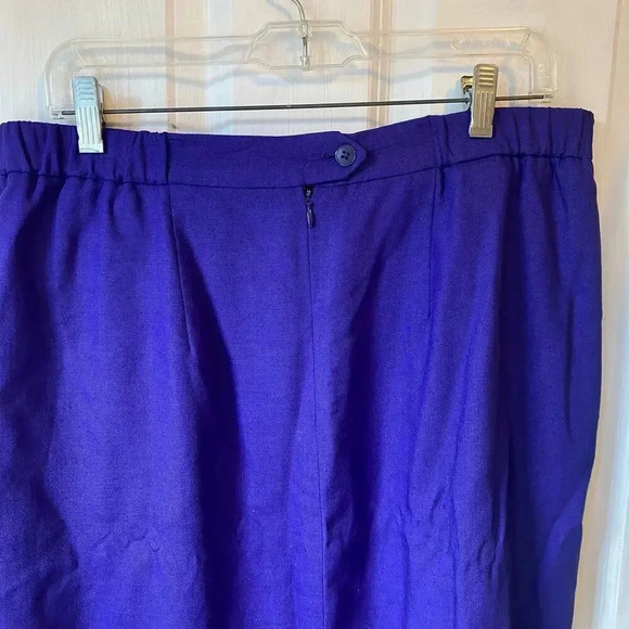 Vintage Galleria Sport Linen Blend Purple Pencil Skirt Women Plus Size 18 Pocket - Picture 7 of 9
